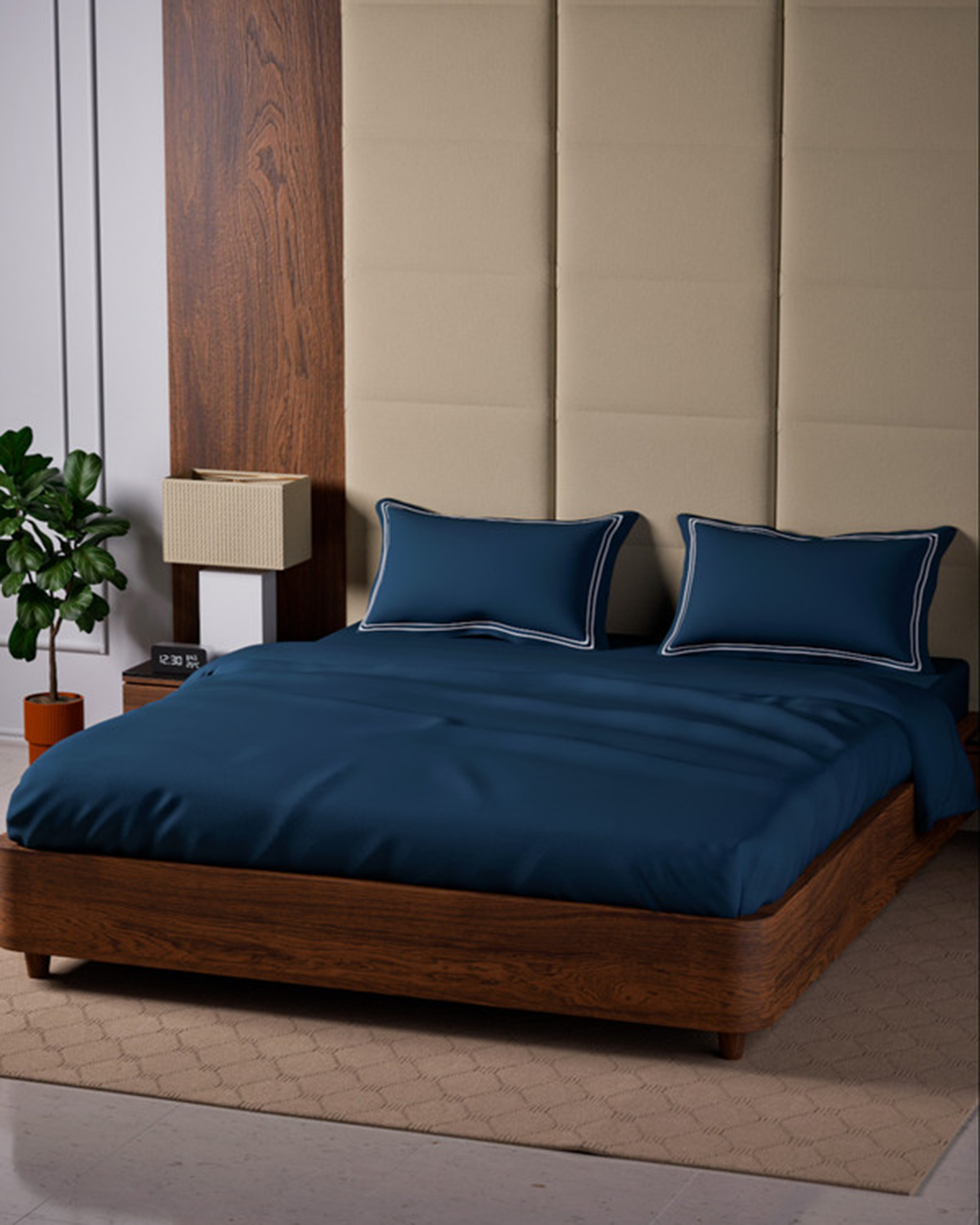 Mulberry Living Cotton King Flat 500TC Opulent Hue Fawn