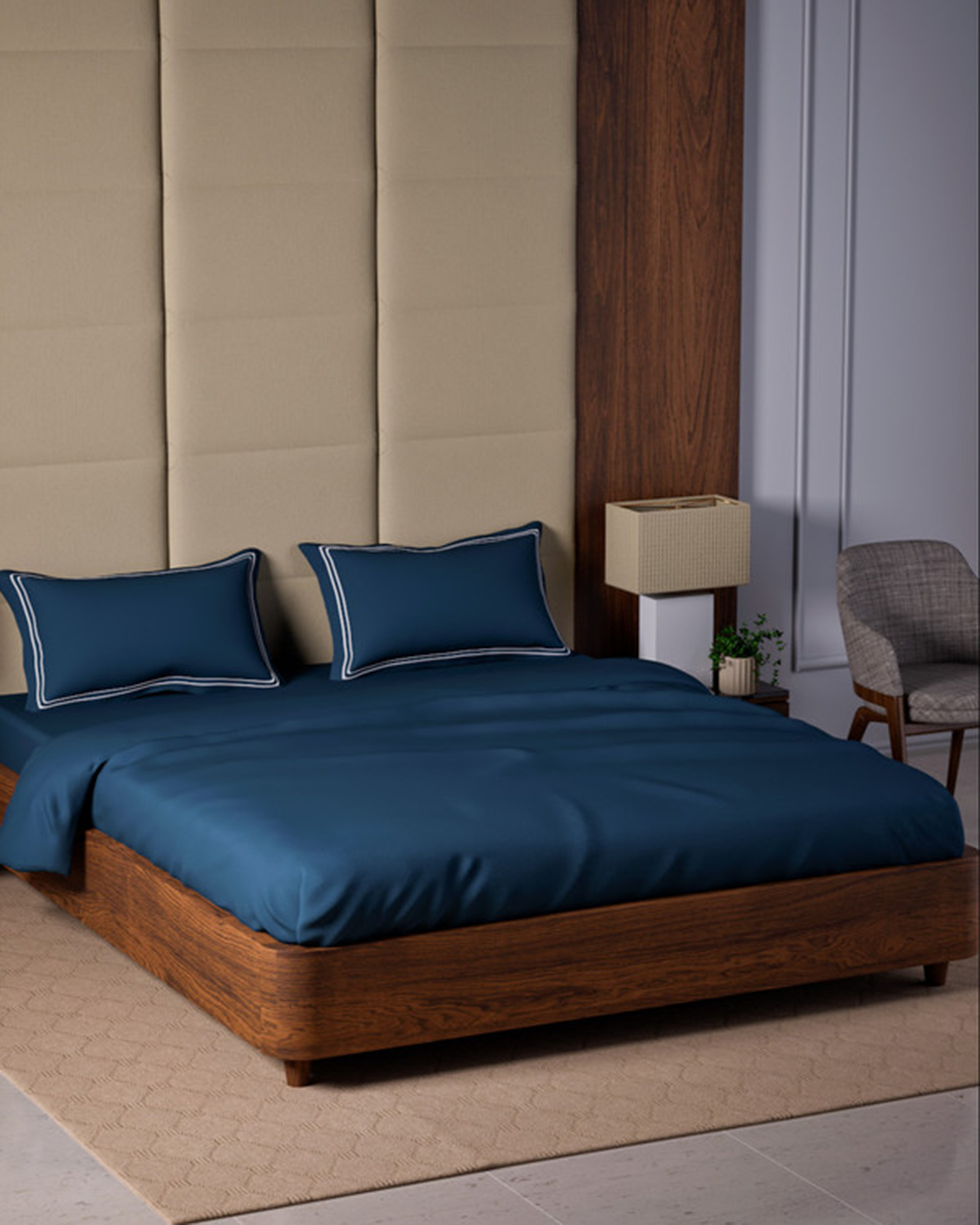 Mulberry Living Cotton King Fitted 500TC Opulent Hue Fawn