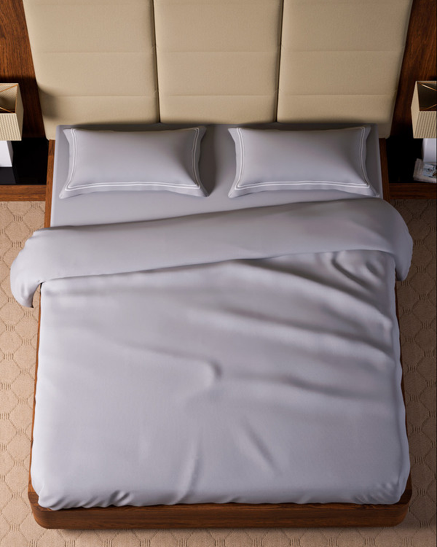 Mulberry Living Cotton King Fitted 500TC Opulent Hue Fawn