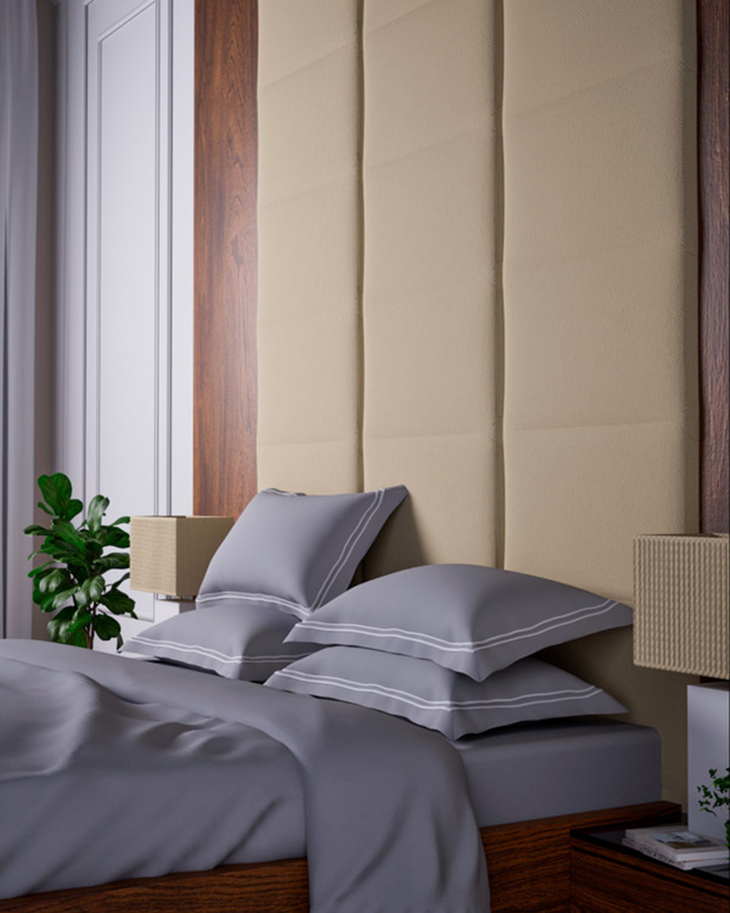 Mulberry Living Cotton King Fitted 500TC Opulent Hue Fawn