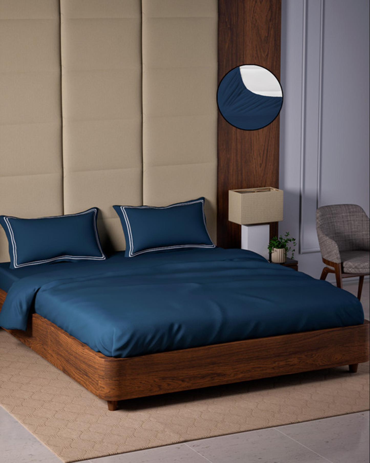 Mulberry Living Cotton King Fitted 500TC Opulent Hue Fawn