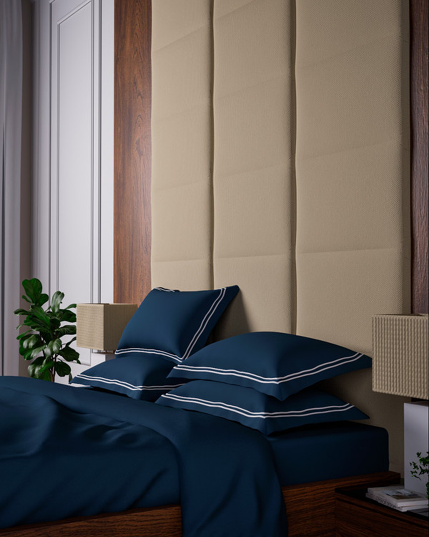 Mulberry Living Cotton King Fitted 500TC Opulent Hue Fawn