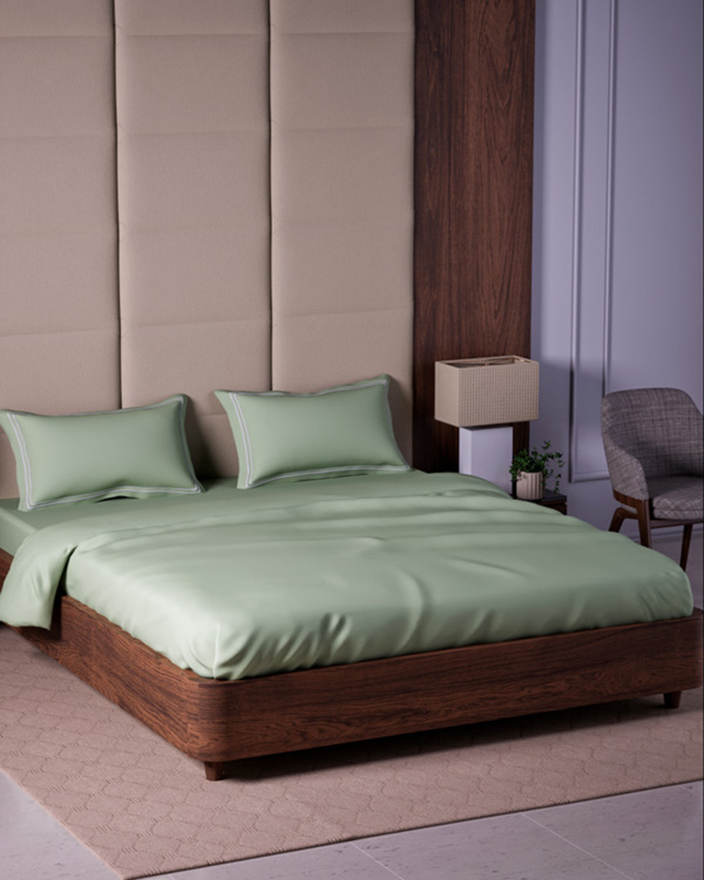 Mulberry Living Cotton King Fitted 500TC Opulent Hue Fawn