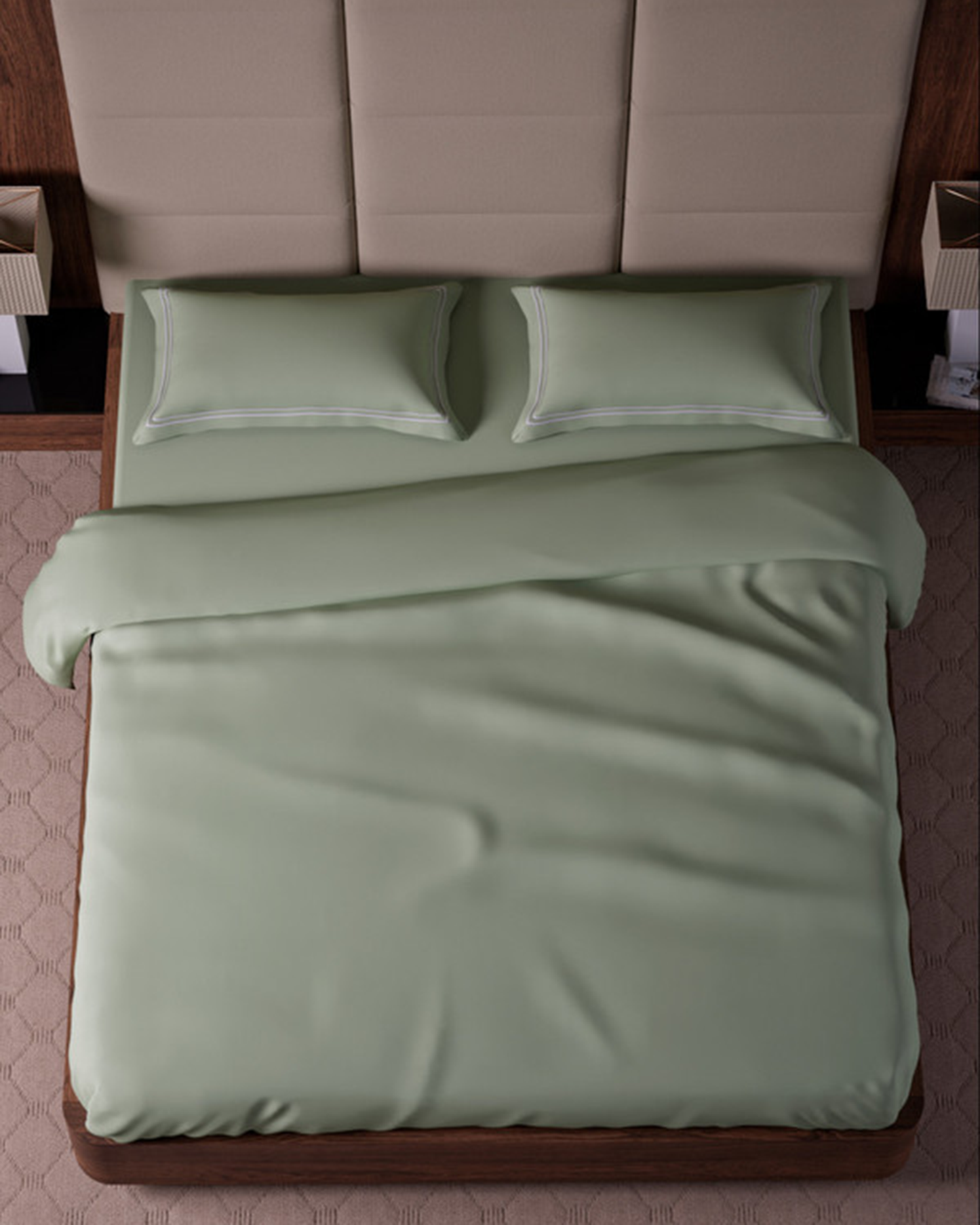 Mulberry Living Cotton King Fitted 500TC Opulent Hue Fawn