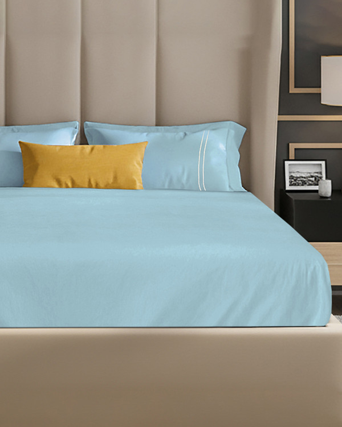 Mulberry Living Cotton Queen Fitted 250TC Serenity Solids White