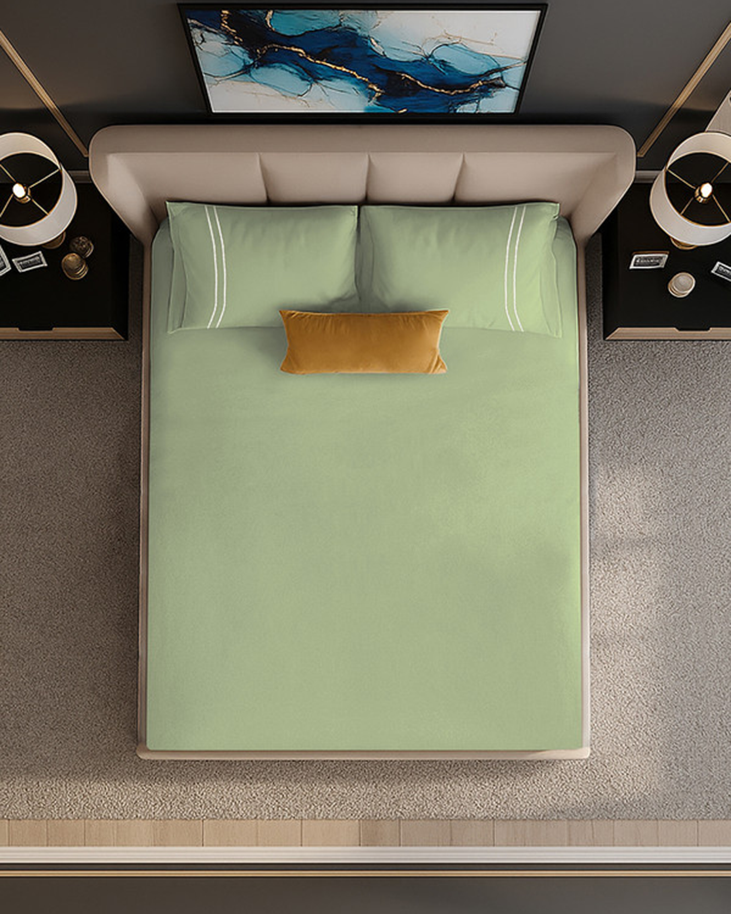Mulberry Living Cotton Queen Fitted 250TC Serenity Solids White