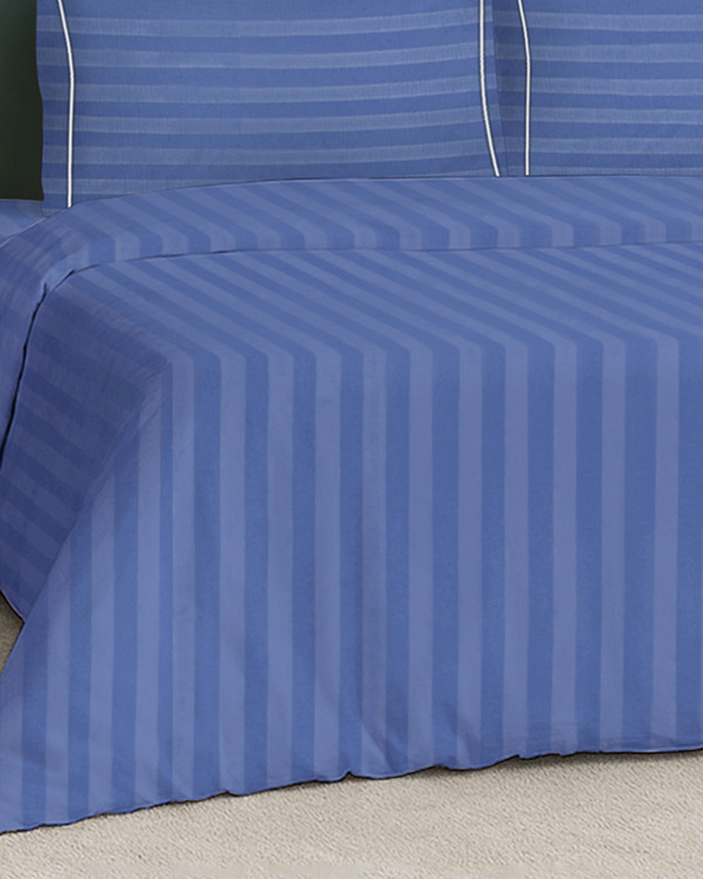 Mulberry Living Cotton King Duvet 300TC Elysian Stripes Cameo Rose