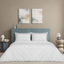 Mulberry Living Cotton King Duvet 300TC Urban Grid White