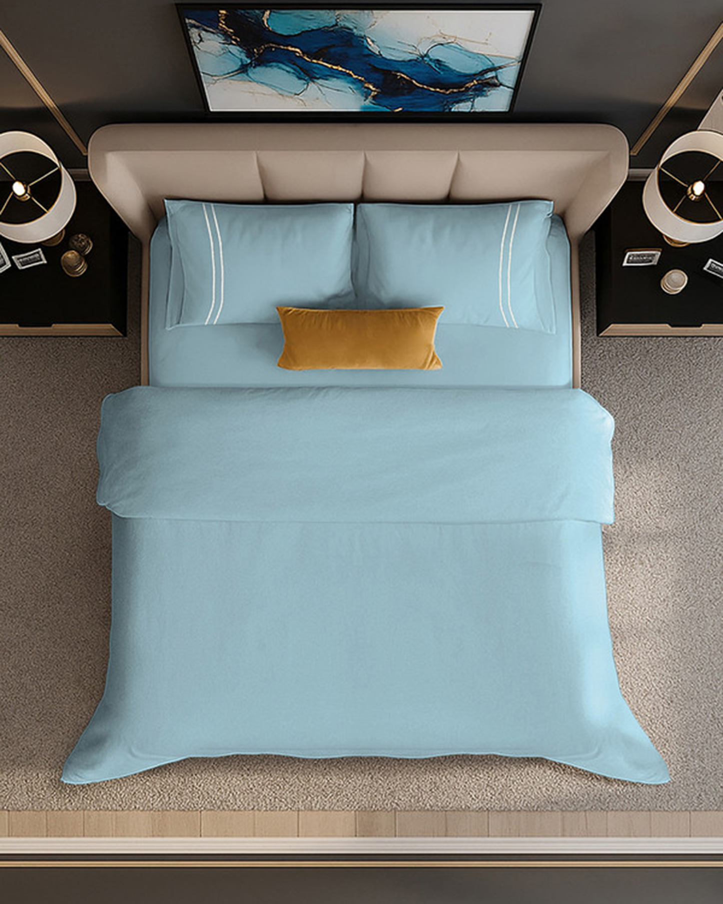 Mulberry Living Cotton King Duvet 250TC Serenity Solids White