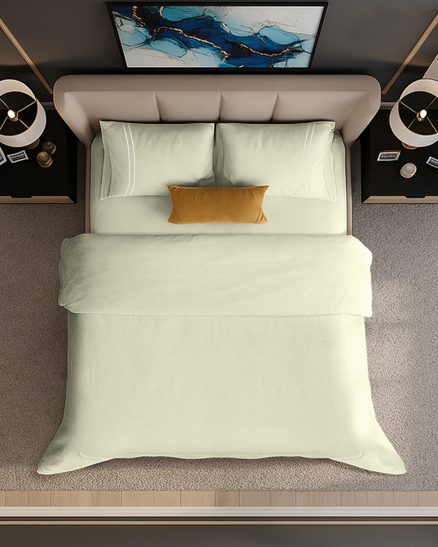 Mulberry Living Cotton King Duvet 250TC Serenity Solids White