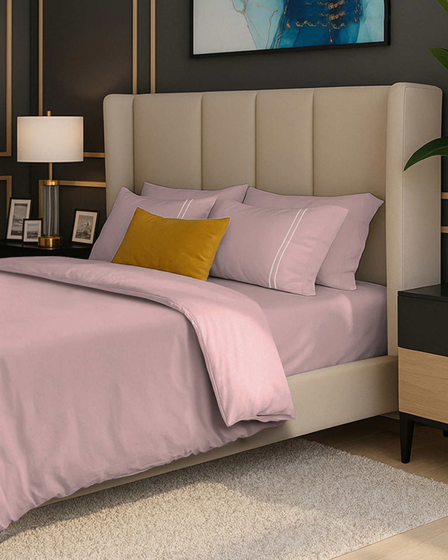 Mulberry Living Cotton King Duvet 250TC Serenity Solids White