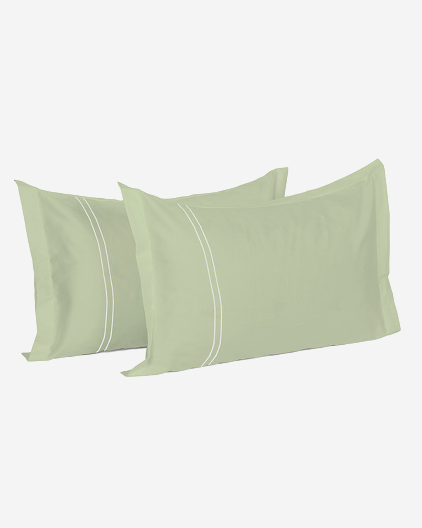 Mulberry Living Cotton Pillow Covers Set 2Pc 250TC Serenity Solids White