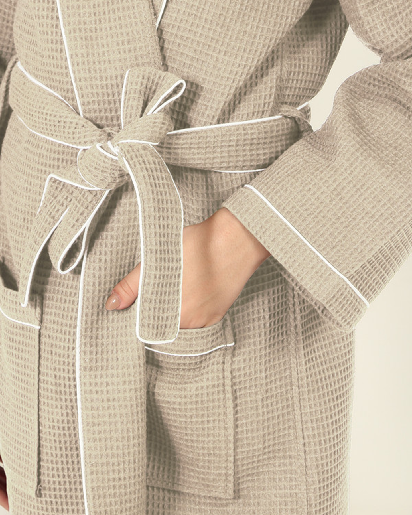 Mulberry Living Cotton Bathrobe Waffle Unisex Green