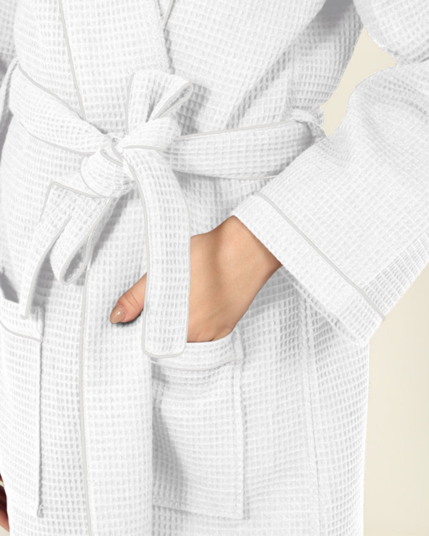 Mulberry Living Cotton Bathrobe Waffle Unisex Green