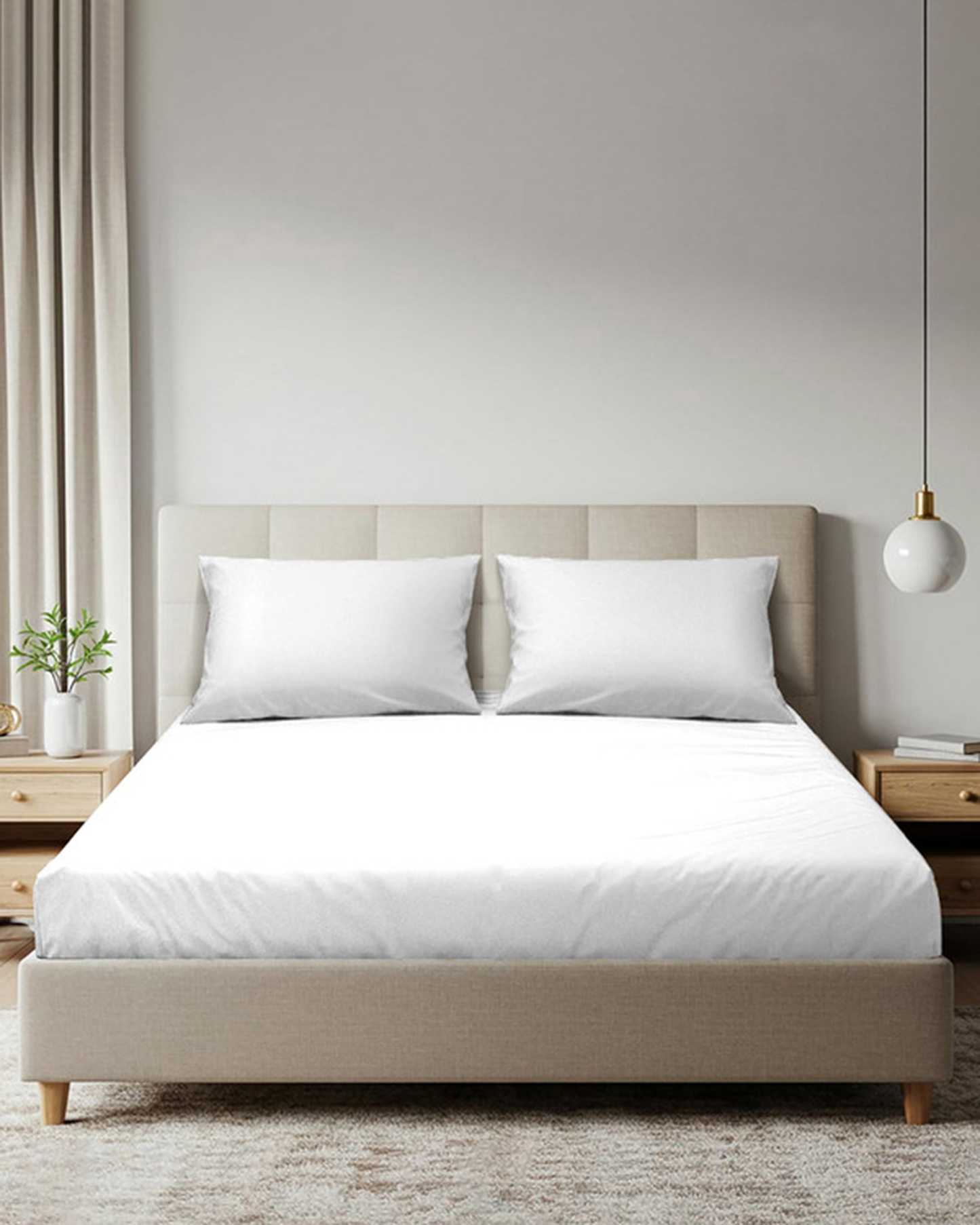Mulberry Living Cotton King Flat 1000TC Pure Essence White