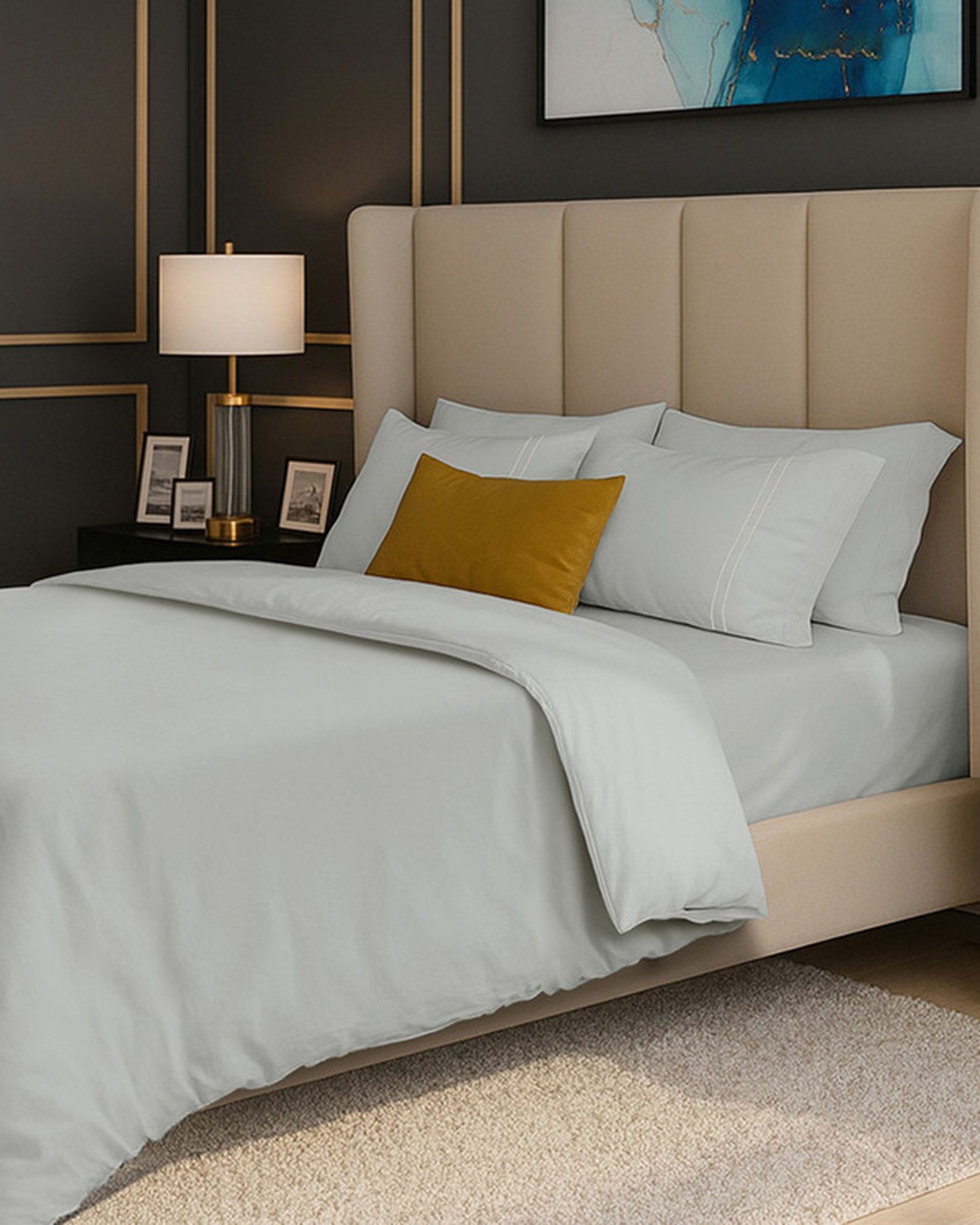 Mulberry Living Cotton King Duvet 250TC Serenity Solids White