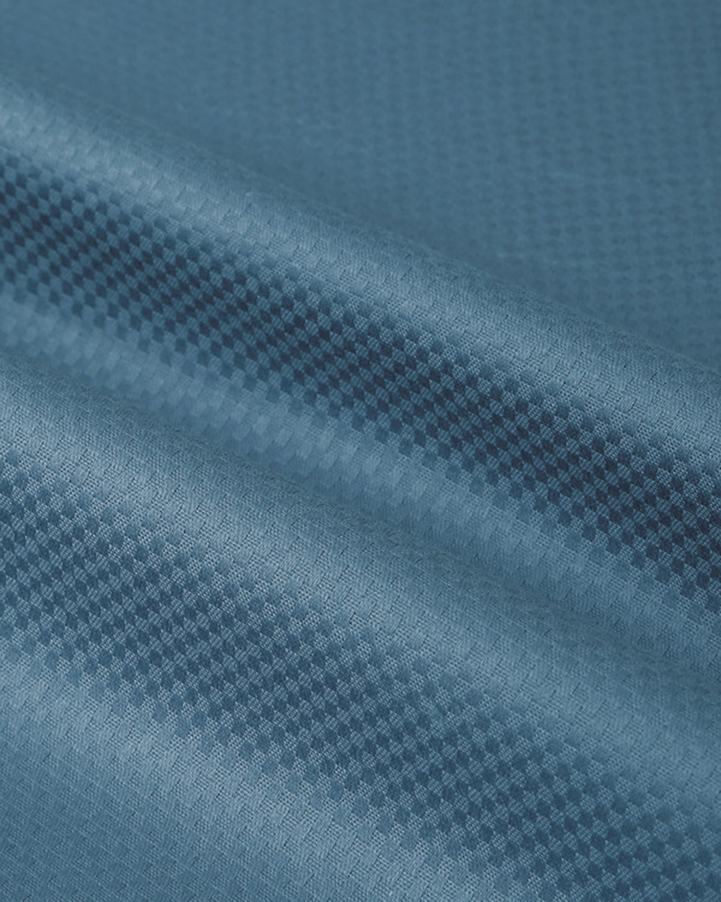 Mulberry Living Cotton King Fitted 3Pc Micro Checks Stratosphere Blue