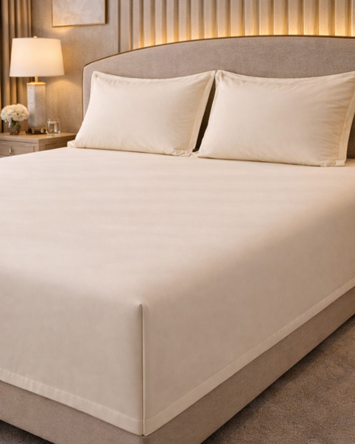 Mulberry Living Cotton King Flat 3Pc Giza Silver Grey