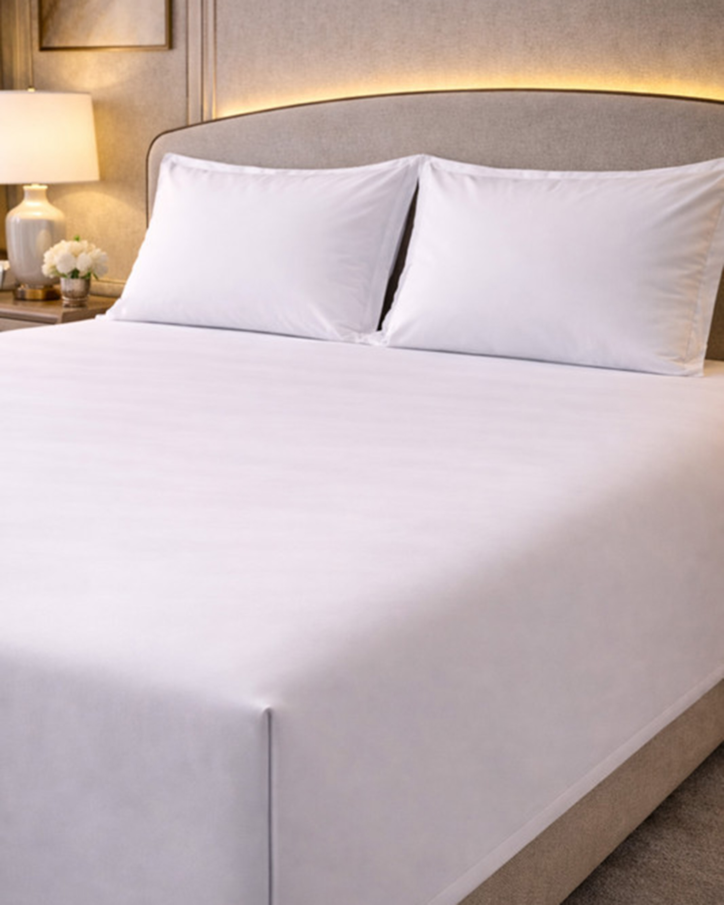 Mulberry Living Cotton King Flat 3Pc Giza Silver Grey