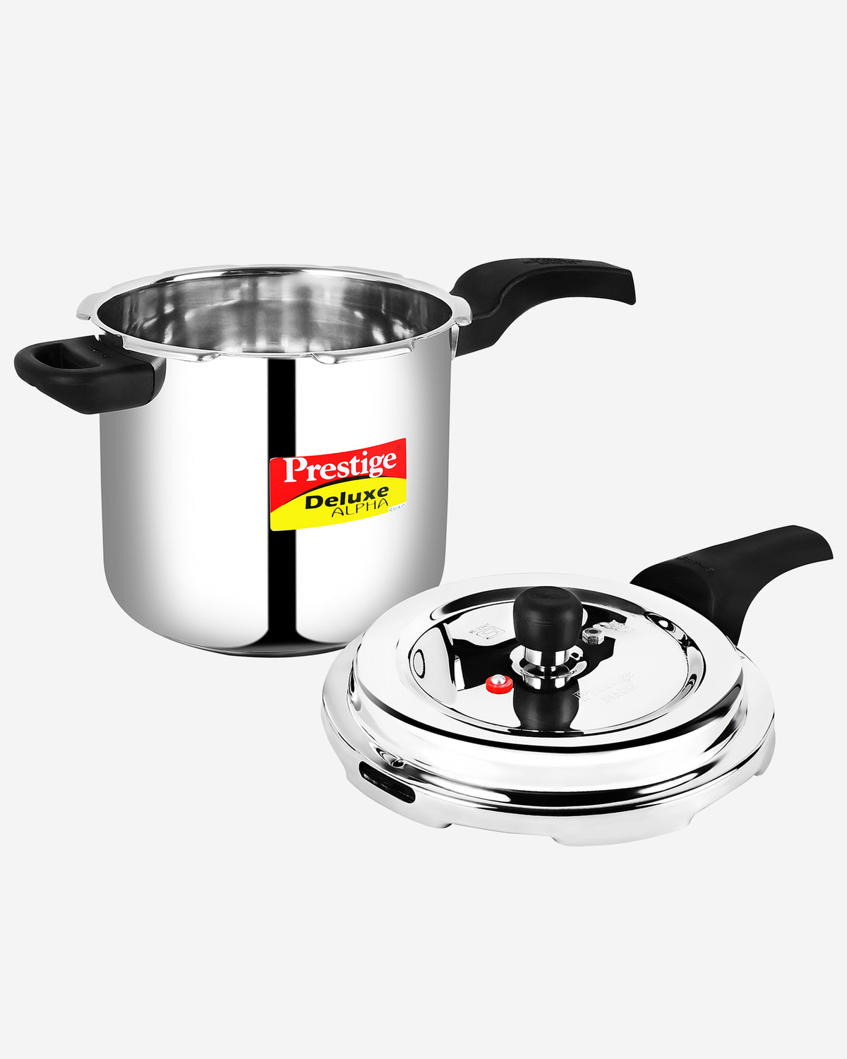 Prestige Svachh Pressure Cooker 10L Stainless Steel Deluxe Alpha