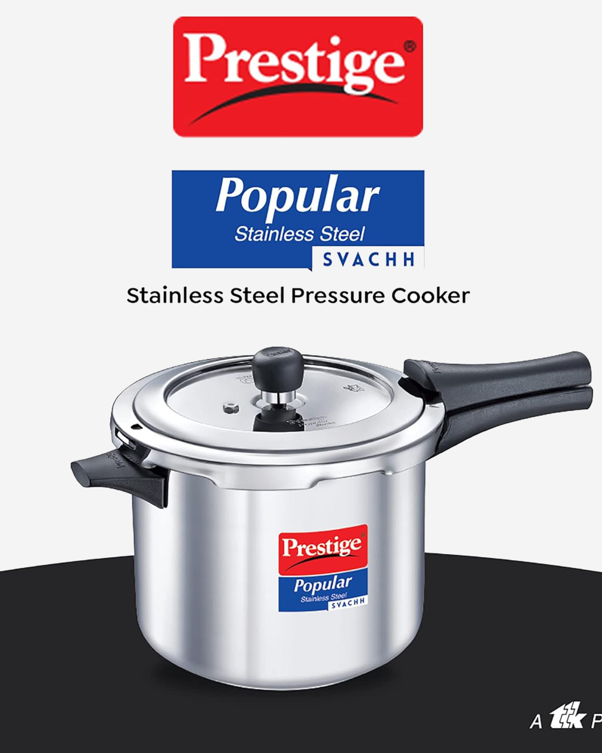 Prestige Popular Pressure Cooker 2L Aluminium Silver
