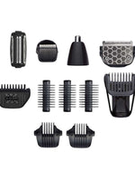 مجموعة ماكينة تشذيب الشعر متعددة الاستخدامات ١١ في ١ من بيبي ليس، مصنوعة من الكربون والتيتانيوم المقاوم للماء