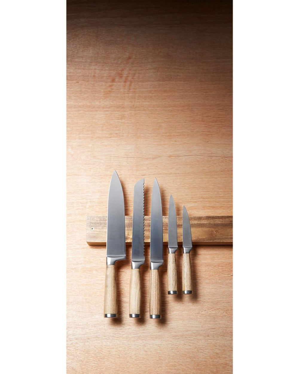 حامل سكاكين مغناطيسي من خشب الأكاسيا