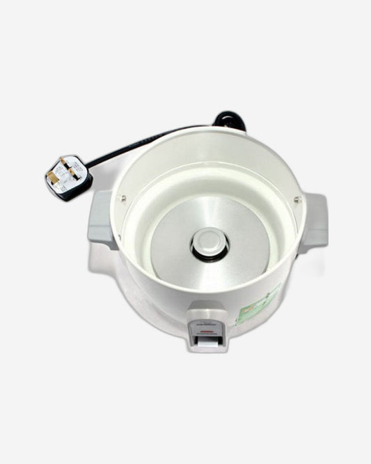 طباخ أرز إلكتروني/سخان 0.6 لتر، أبيض