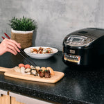 جهاز طهي الأرز الإلكتروني من زوجيروشي، سعة 1.8 لتر - أسود معدني 