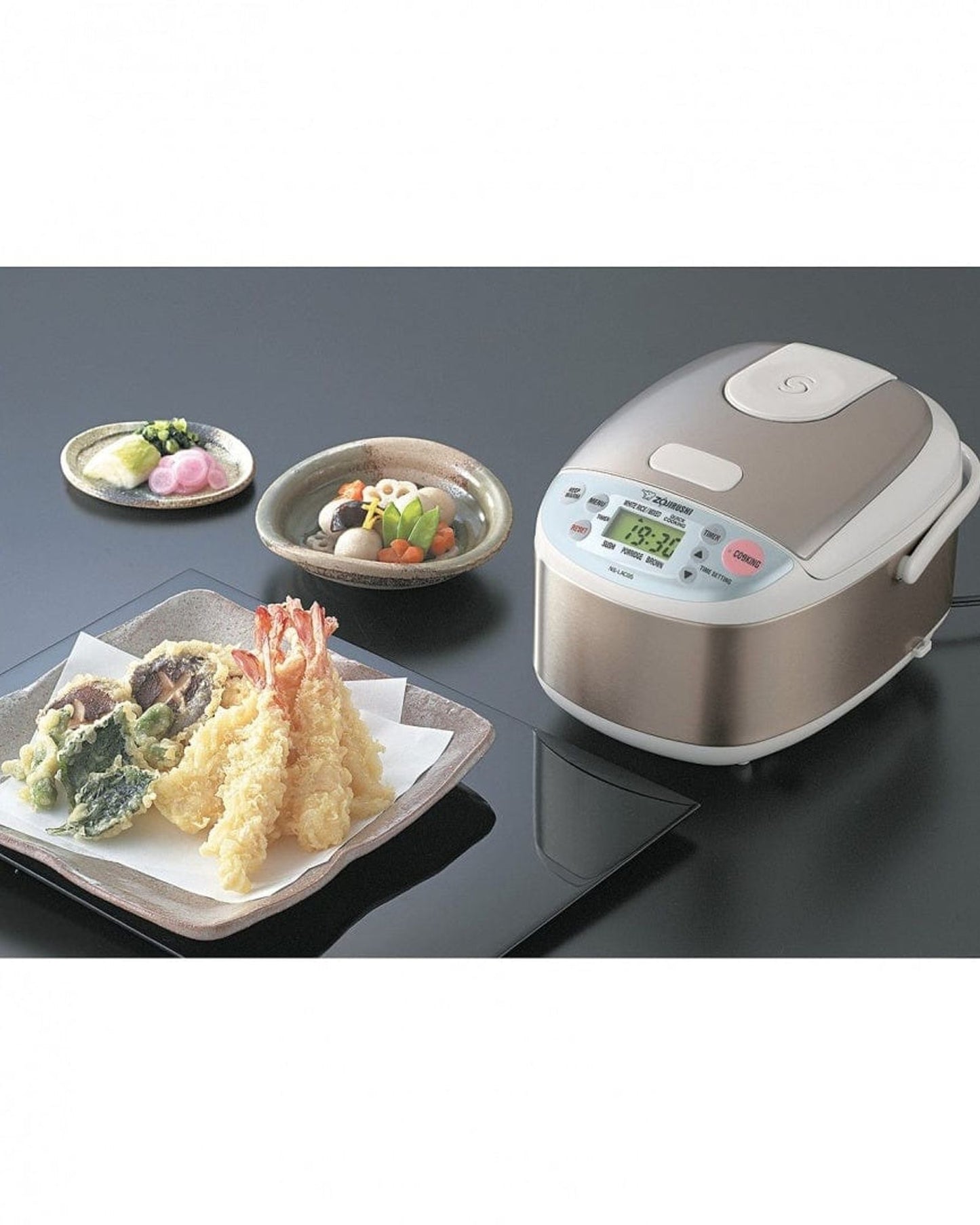طباخ أرز إلكتروني مع سخان سعة 0.5 لتر من الفولاذ المقاوم للصدأ