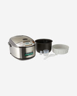 سخان أرز إلكتروني سعة 1.8 لتر، لون بني من الفولاذ المقاوم للصدأ