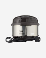 سخان أرز إلكتروني سعة 1.8 لتر، لون بني من الفولاذ المقاوم للصدأ