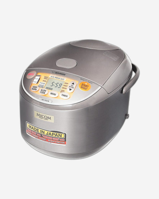 جهاز طهي الأرز الإلكتروني من زوجيروشي، سعة 1.8 لتر، لون بني من الفولاذ المقاوم للصدأ