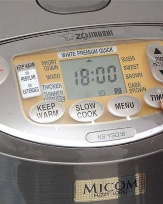 جهاز طهي الأرز الإلكتروني من زوجيروشي، سعة 1.8 لتر، لون بني من الفولاذ المقاوم للصدأ