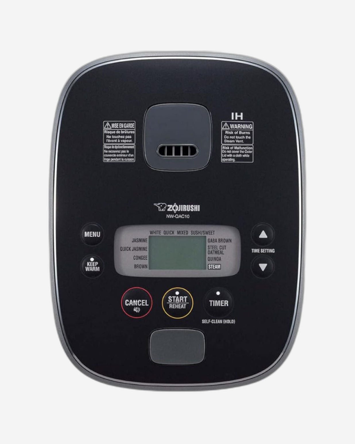 طنجرة أرز/سخان إلكترونية من زوجيروشي سعة 1 لتر، لون أسود