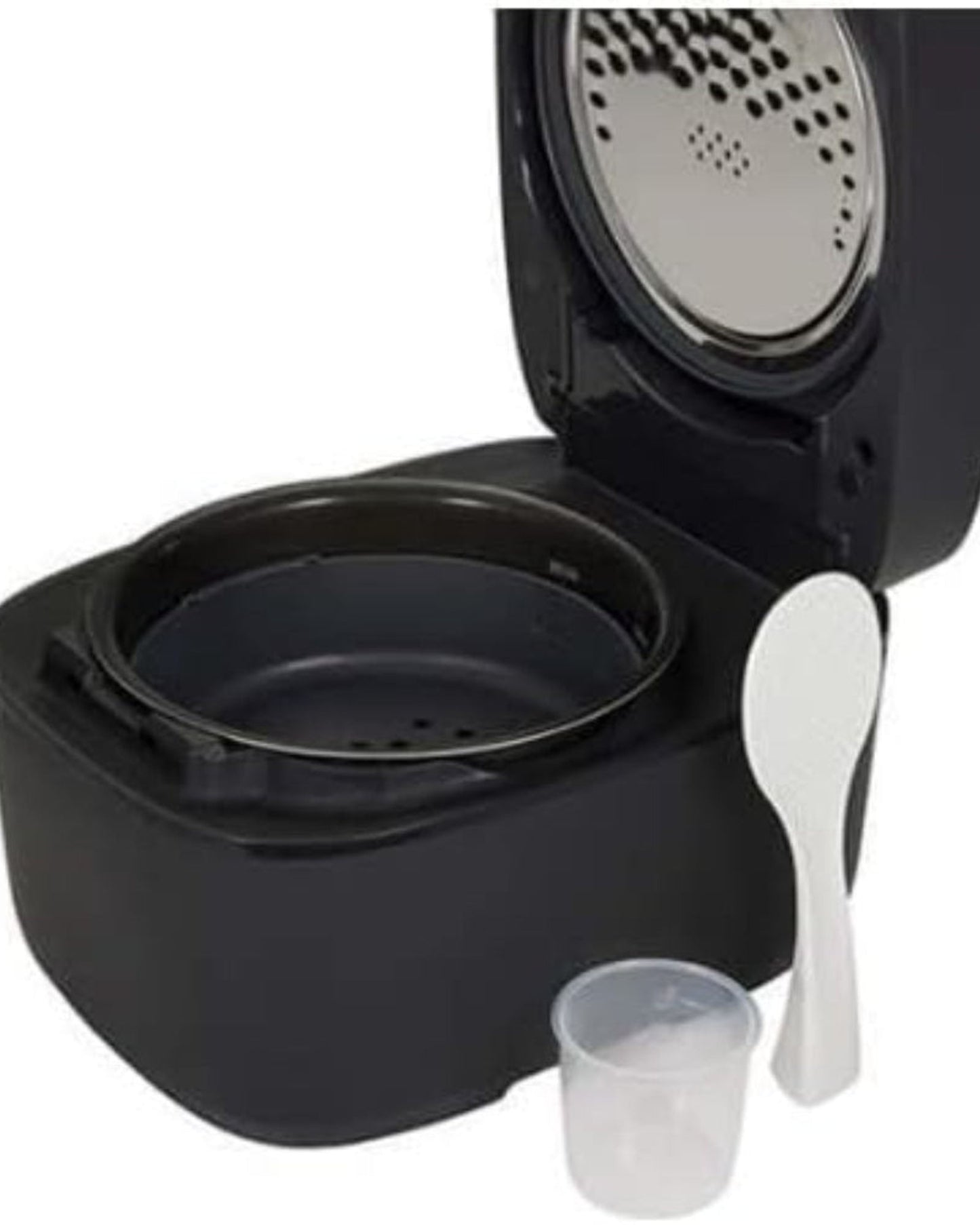 طنجرة أرز/سخان إلكترونية من زوجيروشي سعة 1 لتر، لون أسود