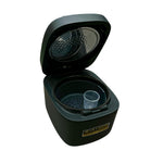 طباخ أرز إلكتروني/سخان سعة 1.0 لتر، أسود