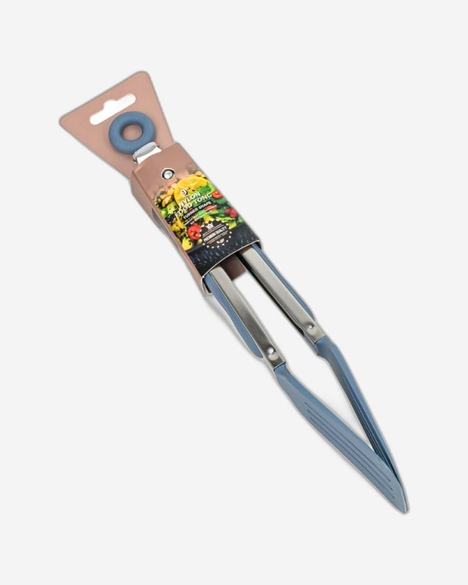 ملقط طعام من النايلون من كوزين آرت مقاس 9 بوصات - ملقط طهي مقاوم للحرارة وغير قابل للخدش مع قبضة مريحة من أجل الأمان