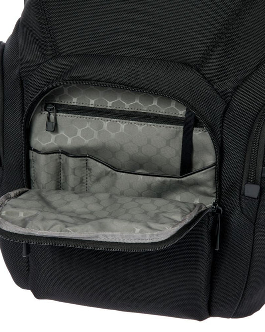 حقيبة ظهر من النايلون بتصميم بورش رودستر، متوسطة الحجم، سوداء اللون