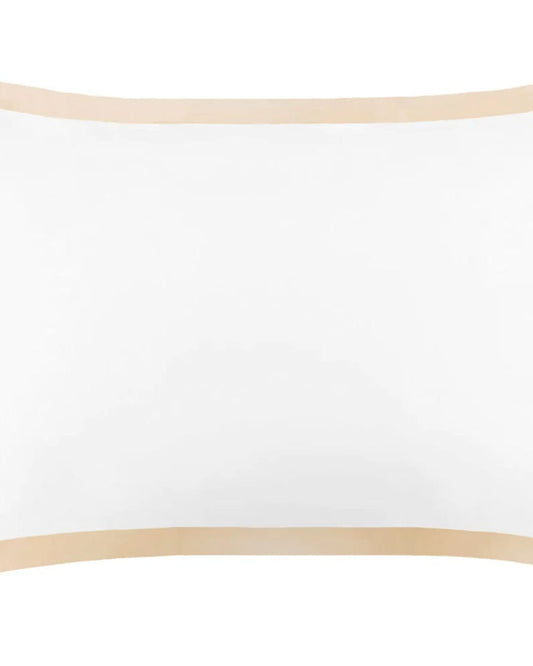 غطاء وسادة أكسفورد "حرير التوت" من مايفيرسيلك مع حافة بلون الشمبانيا