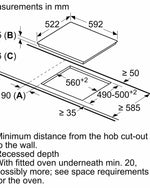 موقد كهربائي بوش سيريز 4، 60 سم، أسود