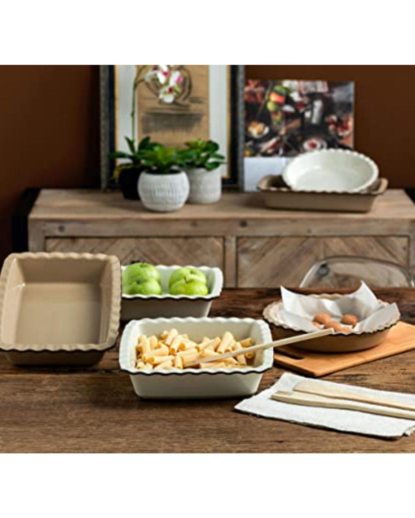 طبق تونانا مستطيل الشكل، ٣٣×٢٣ سم، ارتفاع ٦.٢ سم