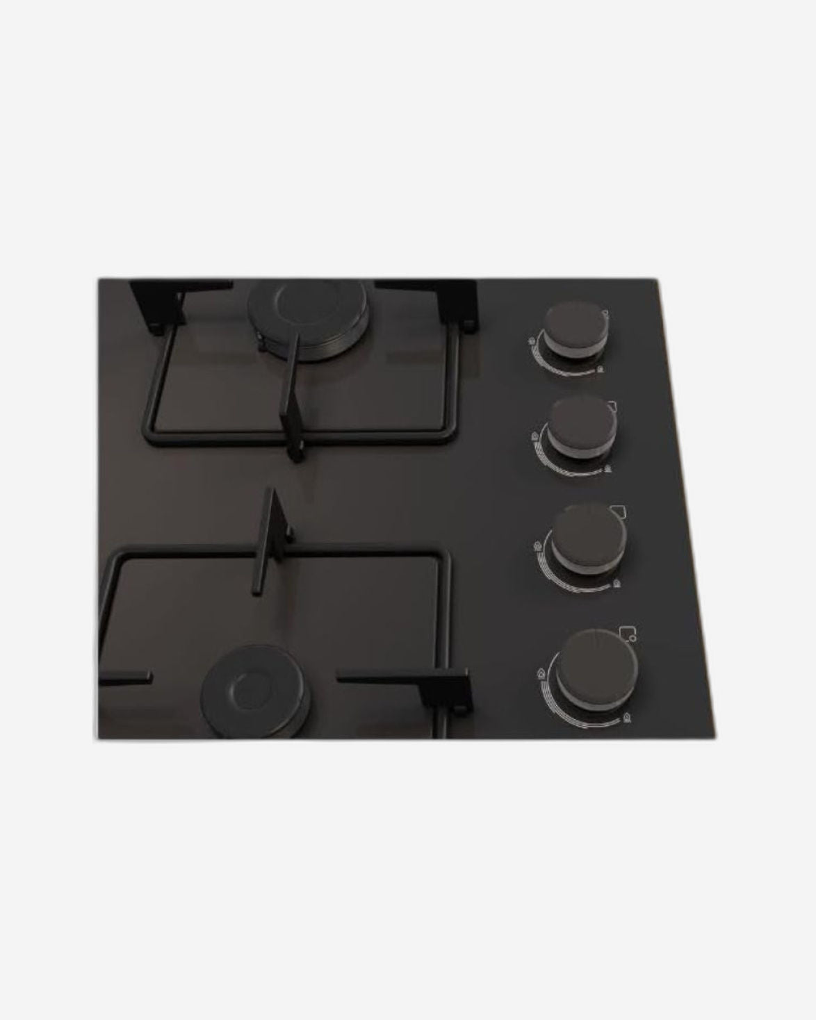بوش، موقد غاز مدمج، 60 سم، 4 شعلات + زجاج مقسّى - POP6C6P30M أسود