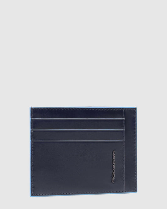 Piquadro Blue Square RFID Protection Card Holder Blue