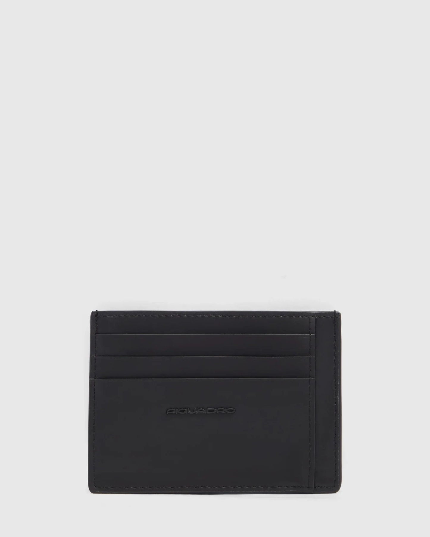 CORNER SPECIAL CREDIT CARD HOLDER IN RUBBERIZED FABRIC BLACK
