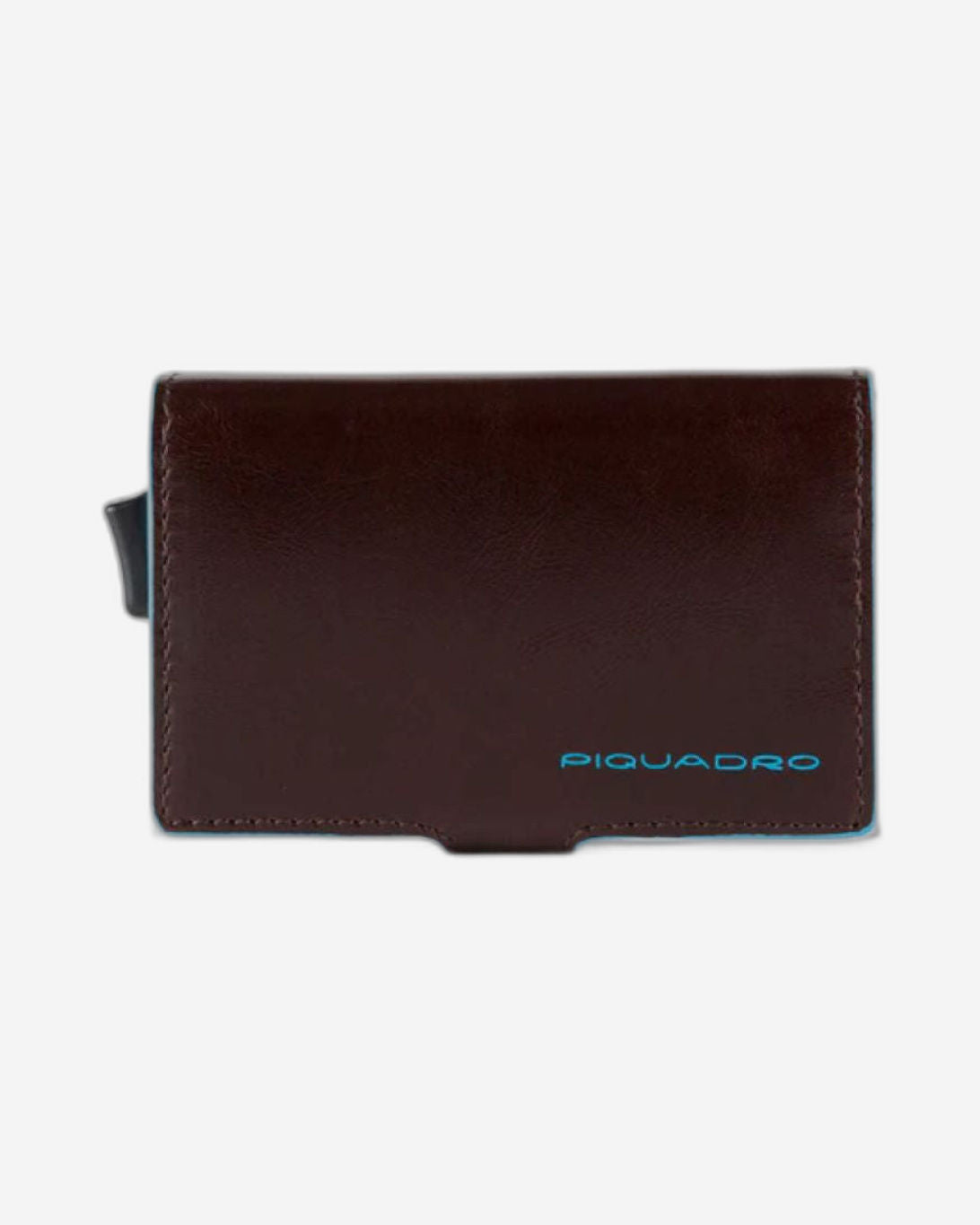 محفظة بطاقات ائتمان مزدوجة Piquadro Blue Square