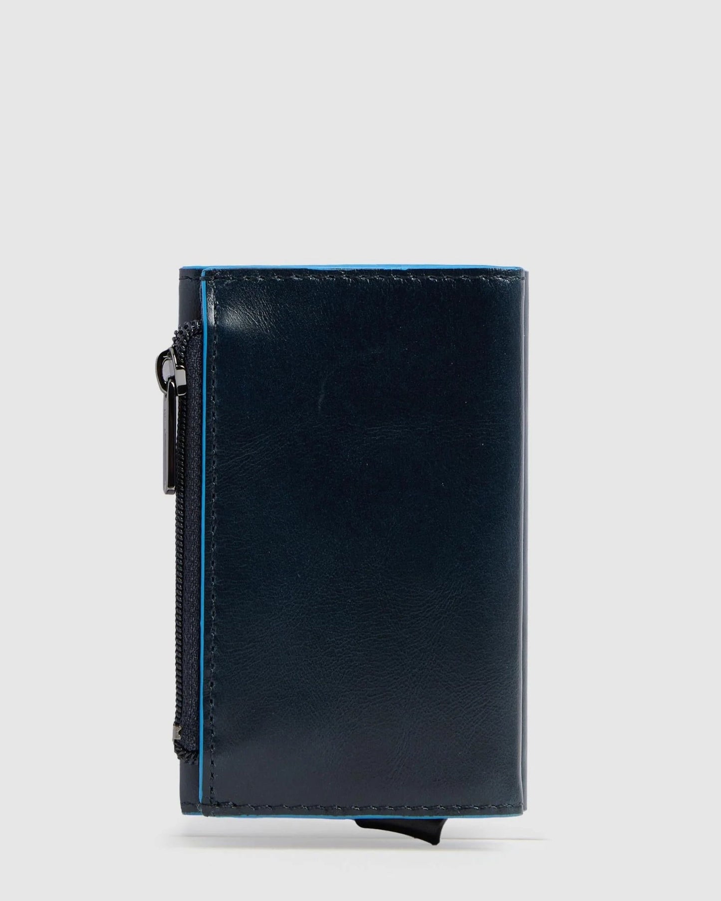 Piquadro Blue Square Pop-Up Card Holder Wallet Blue
