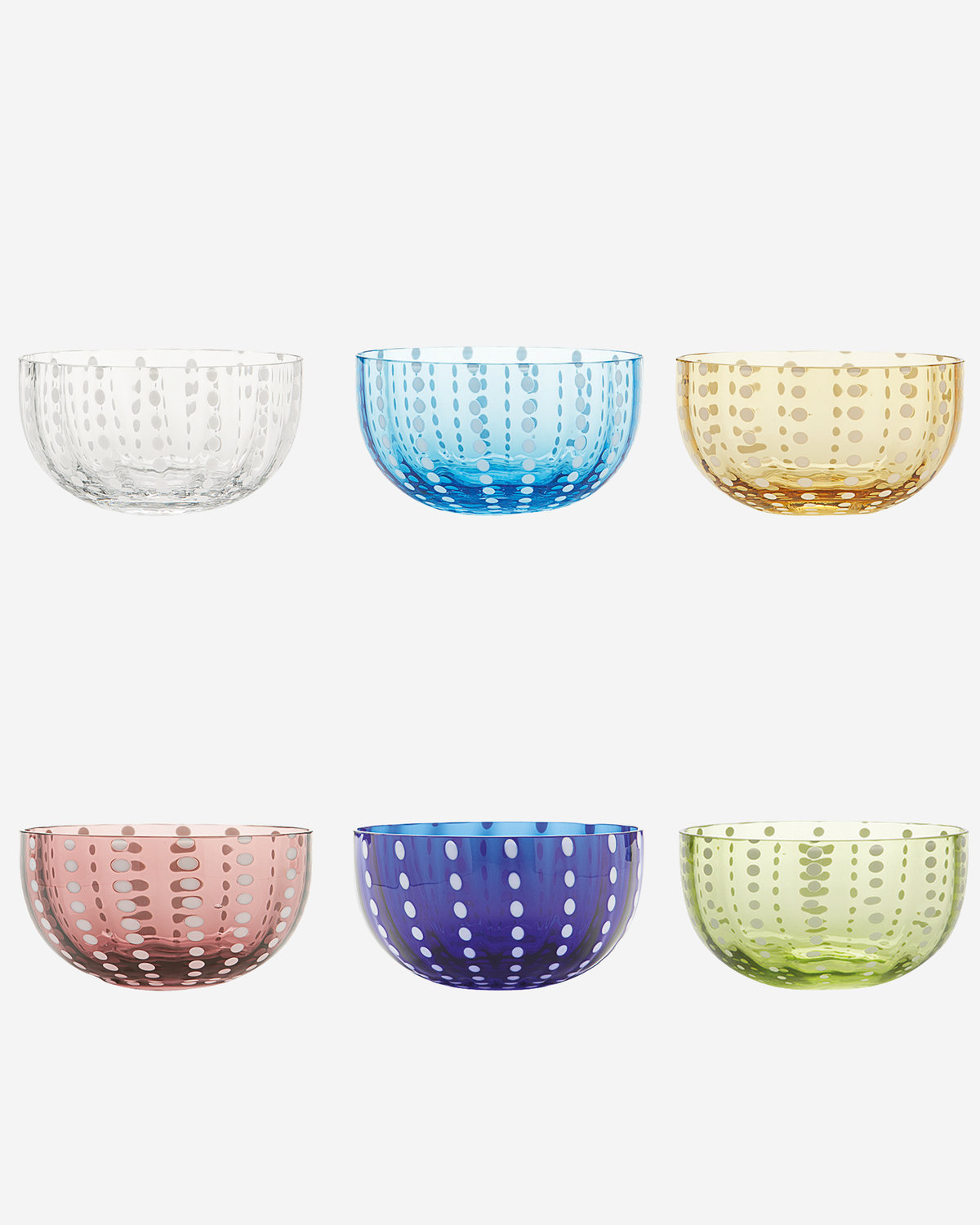 Perle Bowl Assorted Color Set 6