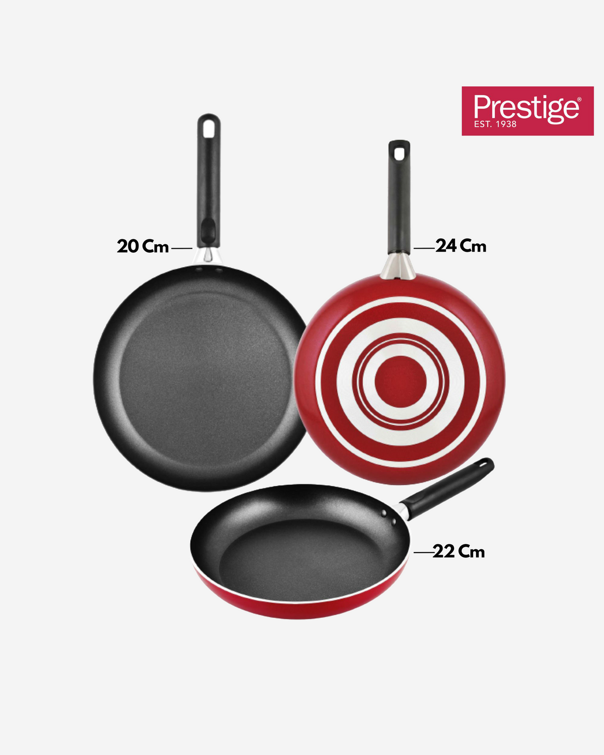Prestige Classique Sauce Pan 20cm Non-Stick Red
