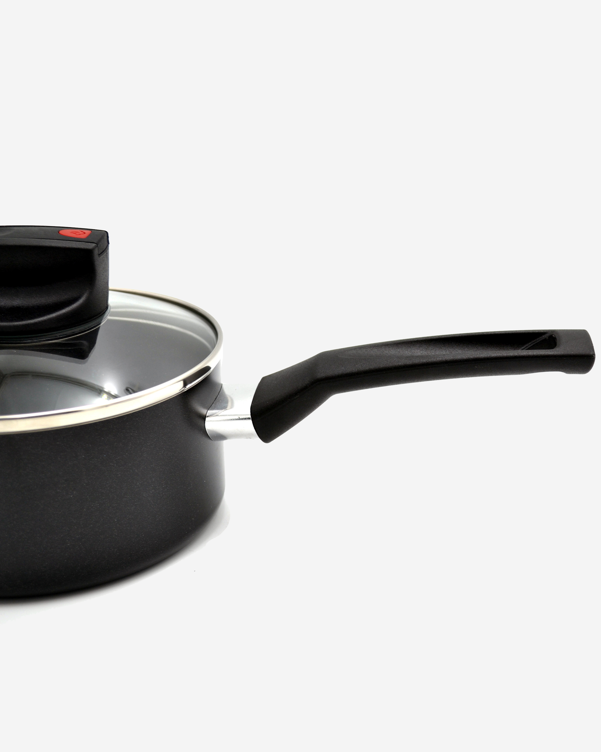 Prestige Safecook Saucepan 16cm Black Glass Lid